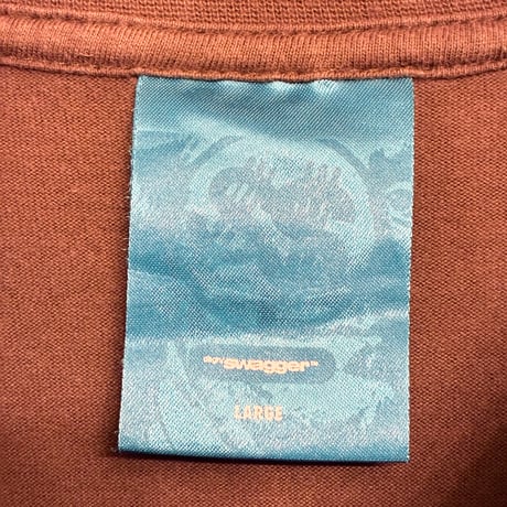 激レア SWAGGER 2007年モデル 「DYNA$TY」 バレットプリント 半袖プリントTシャツ ブラウン Lサイズ