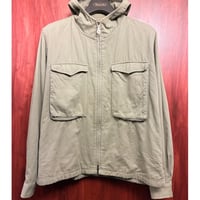 MADE IN ITALY製 WIM NEELS VETEMENTS DE SPORT フード付き フルジップコットンジャケット オリーブ 46サイズ