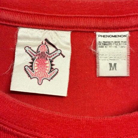 MADE IN JAPAN製 PHENOMENON 2008年モデル 半袖プリントTシャツ レッド Mサイズ