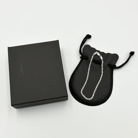 ★新品★ MADE IN JAPAN製 シルバー925 カットアズキチェーンブレスレット シルバー 長さ18cm～20cm 幅2.6mm