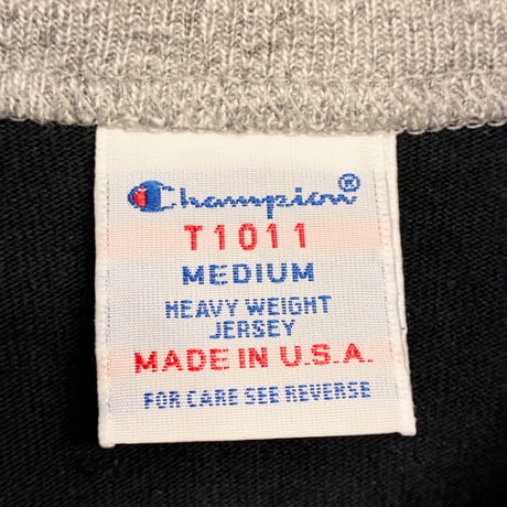 MADE IN USA製 Champion T1011 ラグランスリーブカットソー マルチカラー Mサイズ