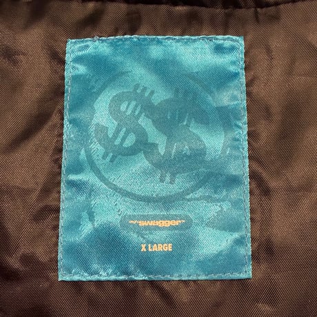 激レア SWAGGER 2007年モデル ソルジャー 兵士柄  ハーフジッププルオーバーナイロンパーカー オレンジ XLサイズ