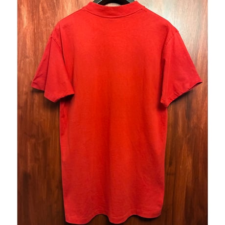 MADE IN USA製 90s DELTA BOSTON シングルステッチ プリントTシャツ レッド Lサイズ