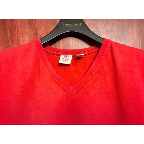 MADE IN JAPAN製 PHENOMENON 2008年モデル 半袖VネックTシャツ レッド Mサイズ