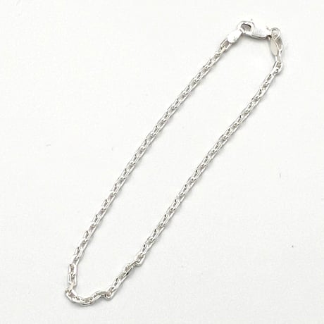 ★新品★ MADE IN JAPAN製 シルバー925 カットアズキチェーンネックレス 45cm ＆ ブレスレット20cm セット シルバー 幅2.6mm