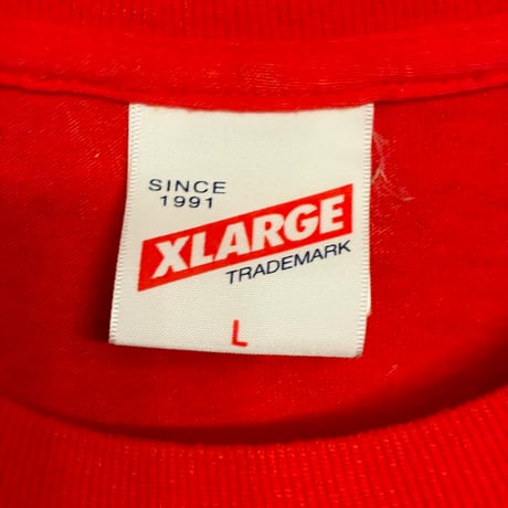 XLARGE × VINTAGE PEANUTS SNOOPY 半袖プリントTシャツ レッド Lサイズ