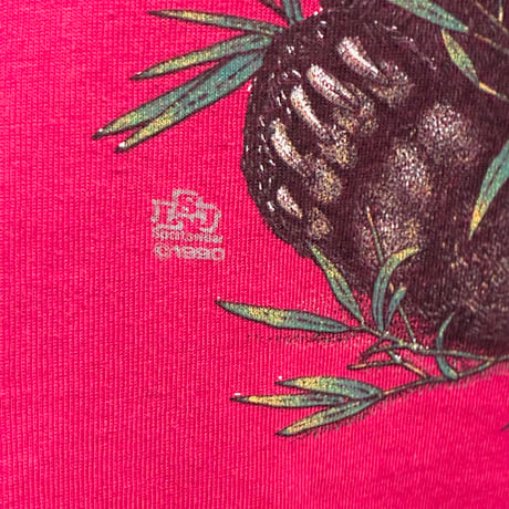 MADE IN USA製 90s SCREEN STARS BEST シングルステッチ パンダプリント 半袖Tシャツ マゼンタ Lサイズ