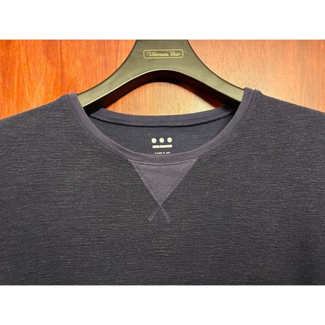 MADE IN USA製 three dots 長袖カットソー ネイビー Sサイズ