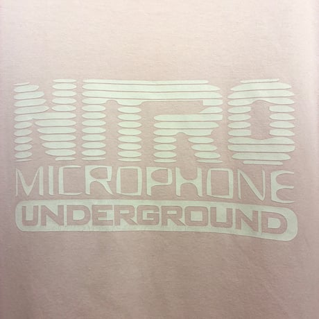 激レア NITRICH NITRO MICROPHONE UNDERGROUND 半袖プリントTシャツ ピンク XLサイズ