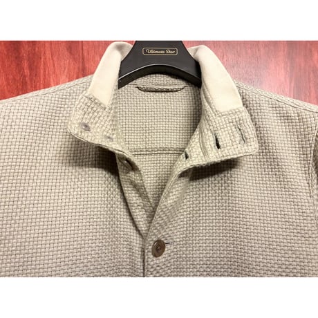 MADE IN JAPAN製 ESTNATION 編み込み コットンジャケット ベージュ Lサイズ