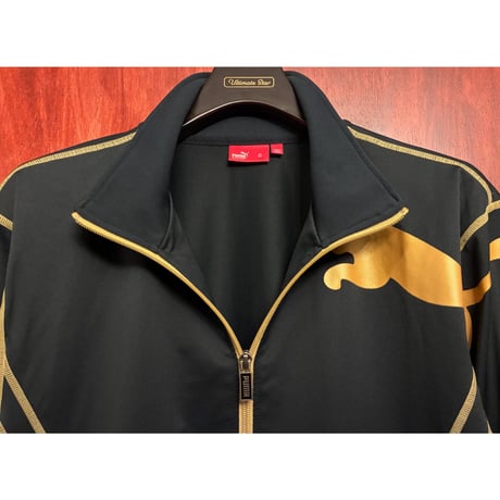MADE IN JAPAN製 PUMA フルジップトラックジャケット ブラック×ホワイト Oサイズ