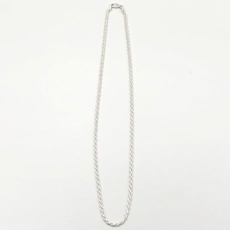 ★新品★ MADE IN JAPAN製 シルバー925 スクリューチェーンネックレス 45cm & ブレスレット 20cm セット シルバー 幅2.4mm