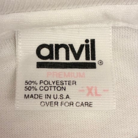 MADE IN USA製 90s 1992 ARTWEAR N.Evans anvil PREMIUMボディ シングルステッチ プリントTシャツ ホワイト XLサイズ