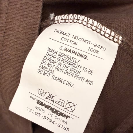 激レア SWAGGER 2007年モデル 「DYNA$TY」 バレットプリント 半袖プリントTシャツ ブラウン Lサイズ