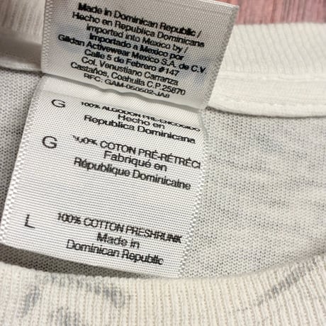 GILDAN Heavy Cottonボディ AMERICAN ORIGINAL Los Angeles 半袖プリントTシャツ アイボリー Lサイズ