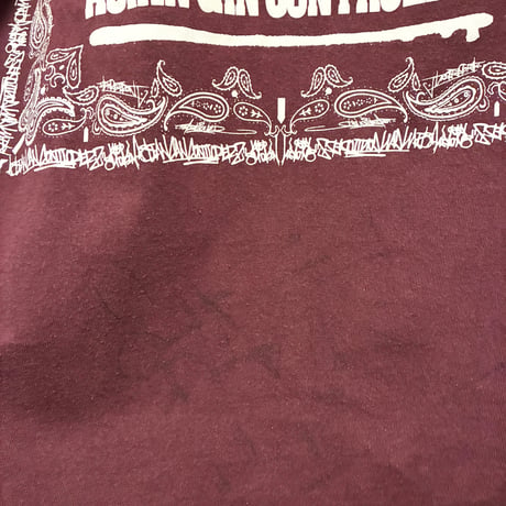 激レア ACC ASIAN CAN CONTROLERZ ペイズリーバンダナ柄 半袖プリントTシャツ ワイン Mサイズ