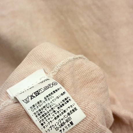 MADE IN USA製 Velva Sheen × UNITED ARROWS GREEN LABEL RELAXING ポケット付き クルーネックTシャツ ピンク Lサイズ