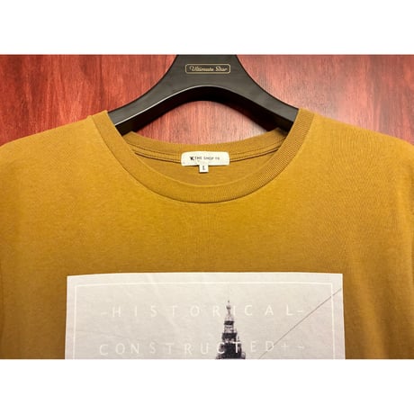 THE SHOP TK 半袖プリントTシャツ キャメル Lサイズ