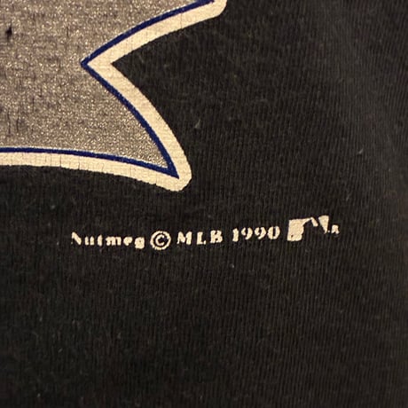 激レア MADE IN USA製 90s NUTMEG × MLB BOSTON RED SOX 1990年 サインプリントTシャツ ブラック Lサイズ