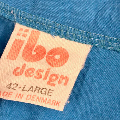 MADE IN DENMARK製 ibo design Tactel生地 フルジップナイロンジャケット ライトブルー 42-Lサイズ