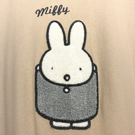 OUTDOOR PRODUCTS × MIFFY コラボレーション パイルワッペン 半袖Tシャツ ベージュ Sサイズ