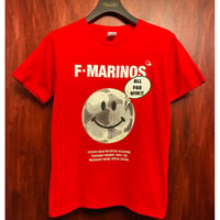 激レア MACKDADDY × YOKOHAMA F・MARINOS 半袖プリントTシャツ レッド Sサイズ