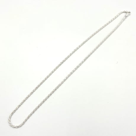 ★新品★ MADE IN JAPAN製 シルバー925 スクリューチェーンネックレス 45cm & ブレスレット 20cm セット シルバー 幅2.4mm