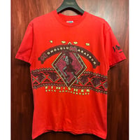 希少 MADE IN USA製 90s Hanes 1992 HONOLULU MARATHON FINISHER 20th ANIVERSARY シングルステッチ プリントTシャツ レッド Mサイズ