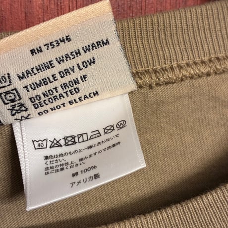 MADE IN USA製 Goodwear SOUTH GOODFIELD 長袖プリントTシャツ サンドベージュ Lサイズ