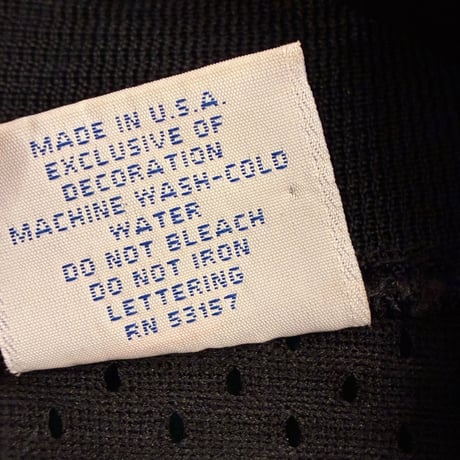激レア MADE IN USA製 90s Majestic × MLB PITTSBURGH PIRATES ハーフジップメッシュベースボールシャツ ブラック Mサイズ