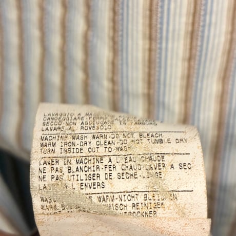 MADE IN ITALY製 SISLEY ストライプ柄 半袖シャツ マルチカラー Lサイズ