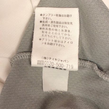 NIKE DRI-FIT メッシュ切り替え ドライTシャツ ホワイト×グレー XLサイズ
