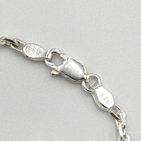 ★新品★ MADE IN JAPAN製 シルバー925 カットアズキチェーンブレスレット シルバー 長さ18cm～20cm 幅2.6mm