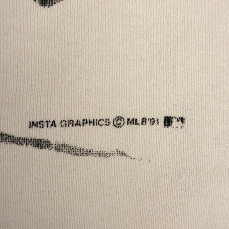 激レア MADE IN USA製 90s ONEITA × MLB MINNESOTA TWINS 1991年 WORLD CHAMPIONS 記念プリント スウェットトレーナー ホワイト Mサイズ