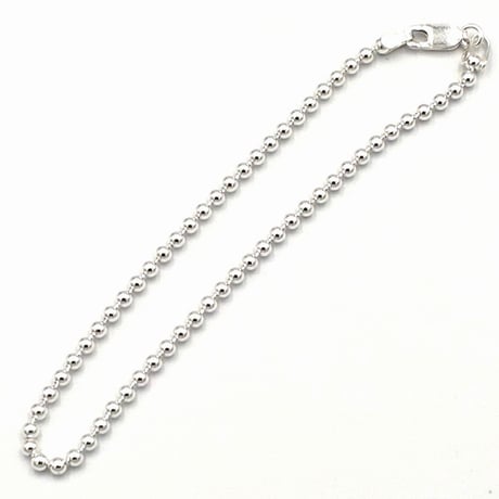 ★新品★ MADE IN JAPAN製 シルバー925 ボールチェーンネックレス 45cm & ブレスレット 20cm セット シルバー 幅2.6mm