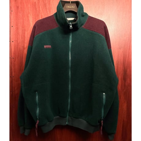 MADE IN USA製 90s Columbia フルジップフリースジャケット グリーン×ネイビー XLサイズ