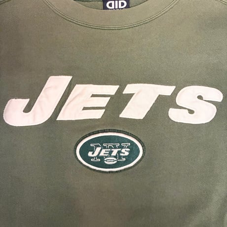 レア DID WORLD × NFL NEW YORK JETS 刺繡入り スウェットトレーナー グリーン