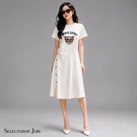 ハートスリットタイガーワンピース 2色展開