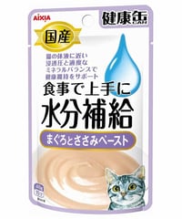 アイシア 国産健康缶パウチ 水分補給 まぐろとささみペースト