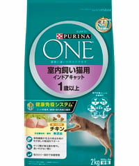 ピュリナワンキャット 室内飼い猫用 インドアキャット 1歳以上 チキン 2kg