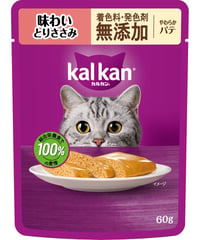 カルカン パウチ やわらかパテ 味わいとりささみ 着色料・発色剤 無添加 60g