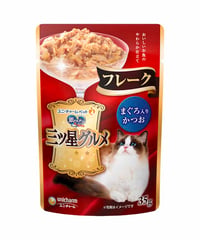 ユニ・チャーム 銀のスプーン三ツ星グルメパウチ フレークまぐろ入りかつお 35g