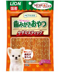 PETKISS ワンちゃんの歯みがきおやつ ササミスティック プレーン 60g