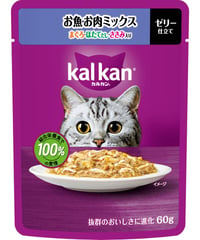カルカン パウチ お魚・お肉ミックス まぐろ・ほたてだし・ささみ入り 60g
