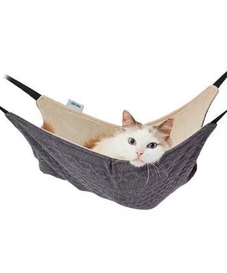 Add.Mate アドメイト 猫用ハンモック ニット生地の包まれにゃんモック グレー