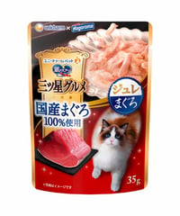 ユニ・チャーム 銀のスプーン三ツ星グルメパウチ 国産まぐろ 100%使用ジュレまぐろ 35g