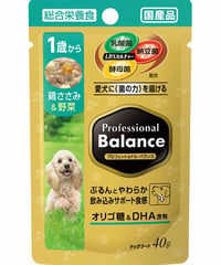プロフェッショナル・バランス パウチ成犬鶏ささみ野菜 40g