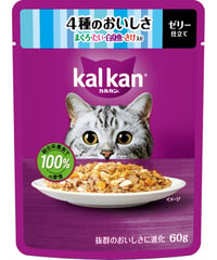 カルカン パウチ 4種のおいしさ まぐろ・たい・白身魚・さけ入り 60g