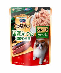 ユニ・チャーム 銀のスプーン三ツ星グルメパウチ 国産かつお100%使用フレークかつお 35g