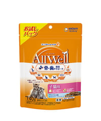 AllWell-オールウェル- 健康に育つ子猫用フィッシュ味挽き小魚とささみフリーズドライパウダー入り 140g